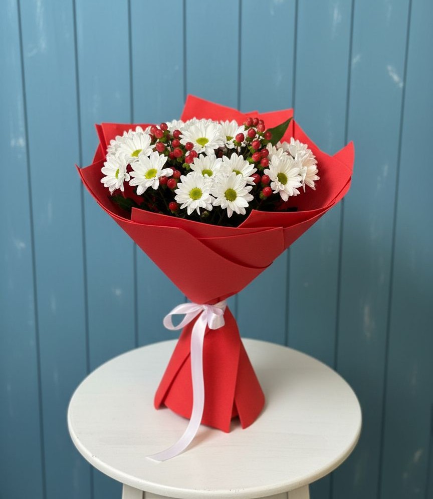 Букет цветов из: Хризантемы в Комаричах