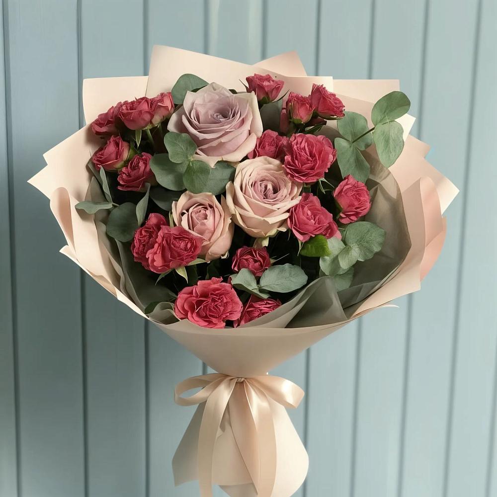 Букет цветов из: Гвоздики и Розы в Комаричах