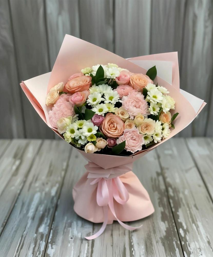 Букет цветов из: Гвоздики, Розы и Хризантемы в Комаричах