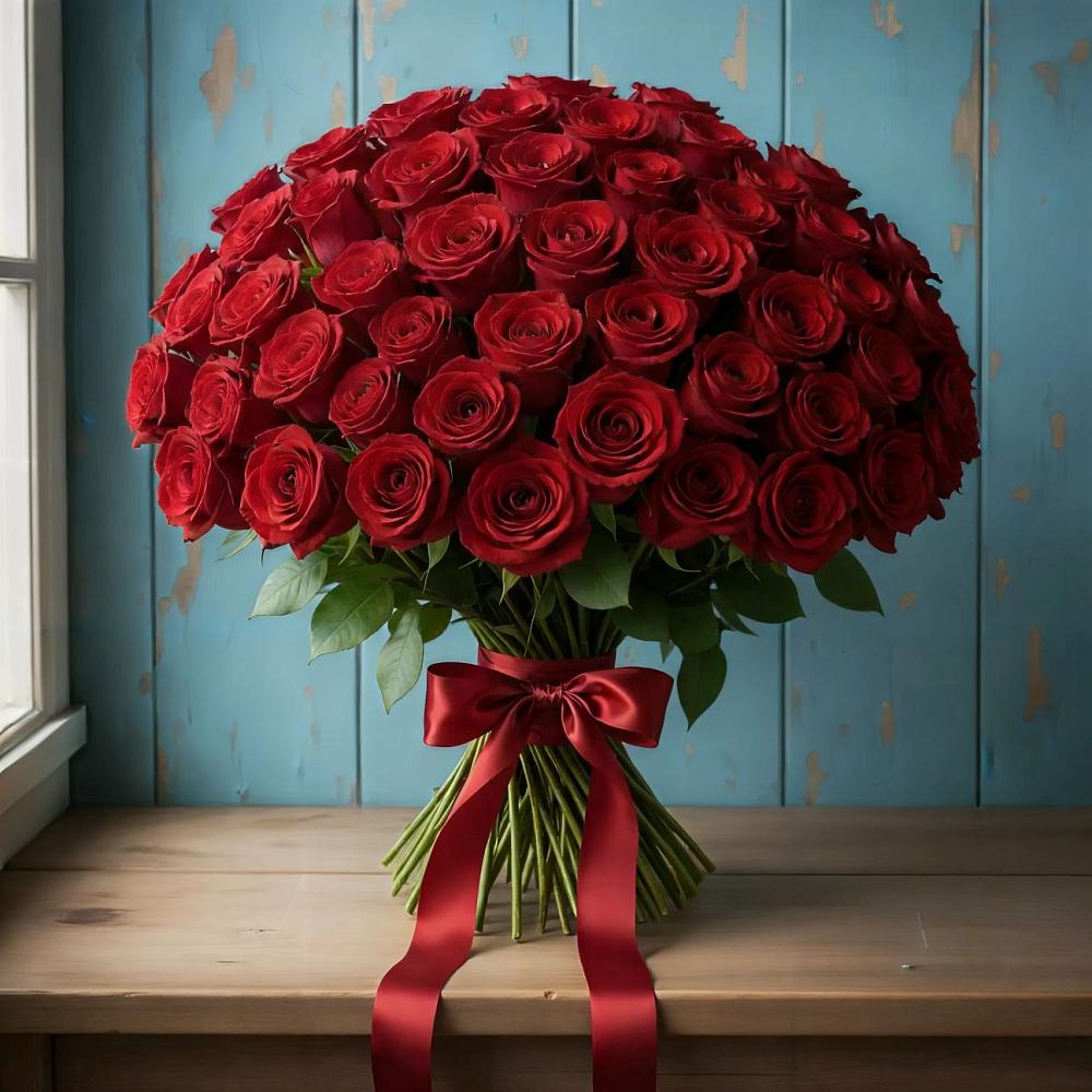 Букет Красные розы Блэк Меджик в Комаричах