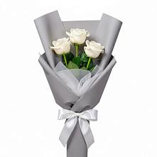 Букет 3 белые розы #REPLACE_PRED# Комаричах