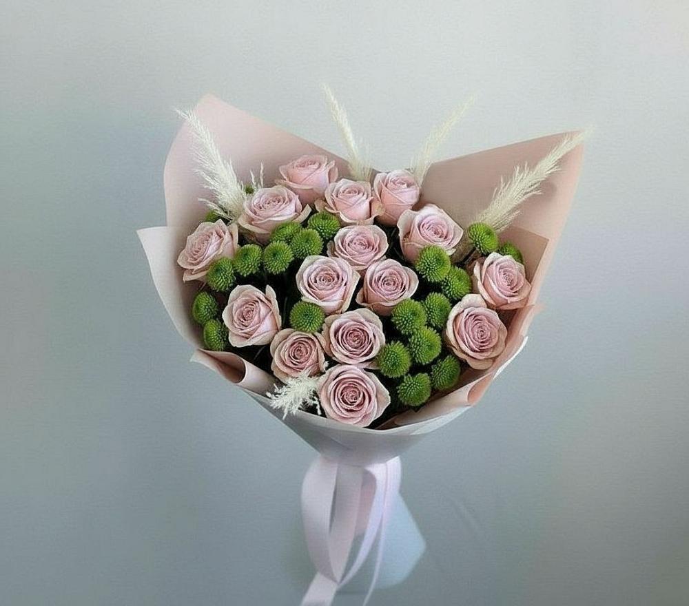 Букет цветов из: Розы и Хризантемы в Комаричах