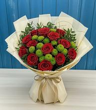 Букет цветов из:  Розы и Хризантемы в Комаричах