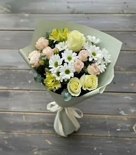 Букет цветов из:  Альстромерии, Розы и Хризантемы в Комаричах