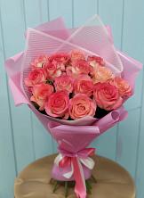 Букет 15 Розовых роз Равель в Комаричах